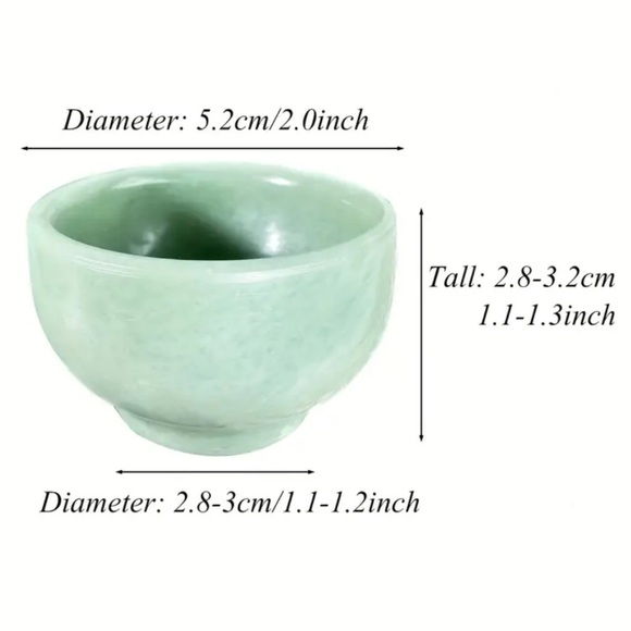 Cauliflower Jade Bowl Natural Crystal - Picture 4 of 5